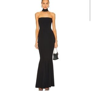 Norma Kamali Turtleneck Strapless Fishtail Gowned